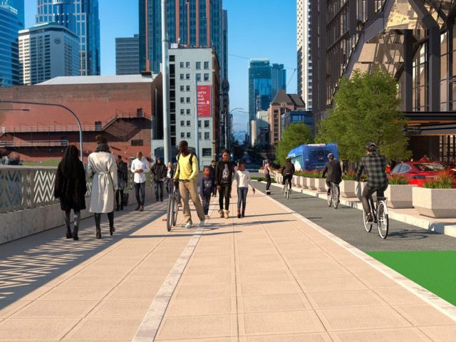 Rendering of Pike-Pine Streetscape and Bicycle Improvements project. Credit: Waterfront Seattle